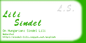 lili sindel business card